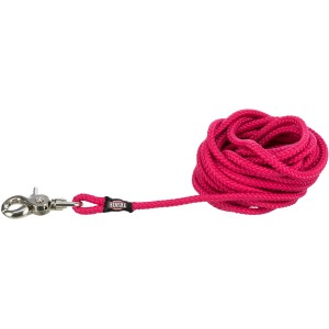 Trixie Hunde-Schleppleine, fuchsia, 5m, mit Trigger Snap Hook. Runde Form, Größe S-L, ideal für Hunde.