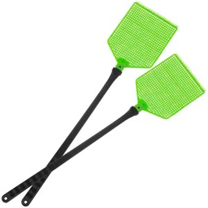 Gardigo Fliegenklatsche, 2er Set, grün/schwarz, zur Insektenbekämpfung.