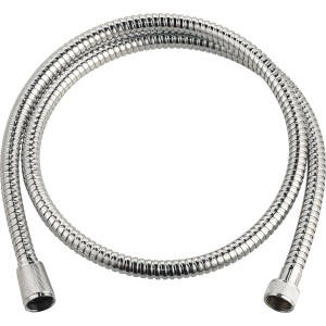 Verchromter baliv Wasserspar-Brauseschlauch aus Metall, 125 cm, für Handbrausen.