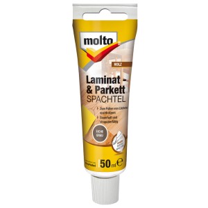 Tube Molto Laminat- & Parkettspachtel Eiche Grau 50ml zum Ausbessern von Schäden.