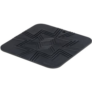 2er Set Wenko Silikon-Topfuntersetzer Wesi, 16x16cm, schwarz, hitzebeständig, Küchenhelfer.