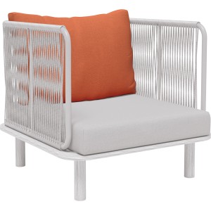 Orangefarbenes Ersatz-Rückenkissen für Brandom Balkonstuhl.