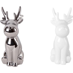 Deko-Figur Rentier Keramik 2fach sortiert 16 cm
