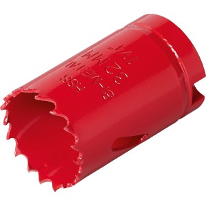 Rote LUX Bi-Metall Lochsäge, Ø 38 mm, für Bohrmaschinen.