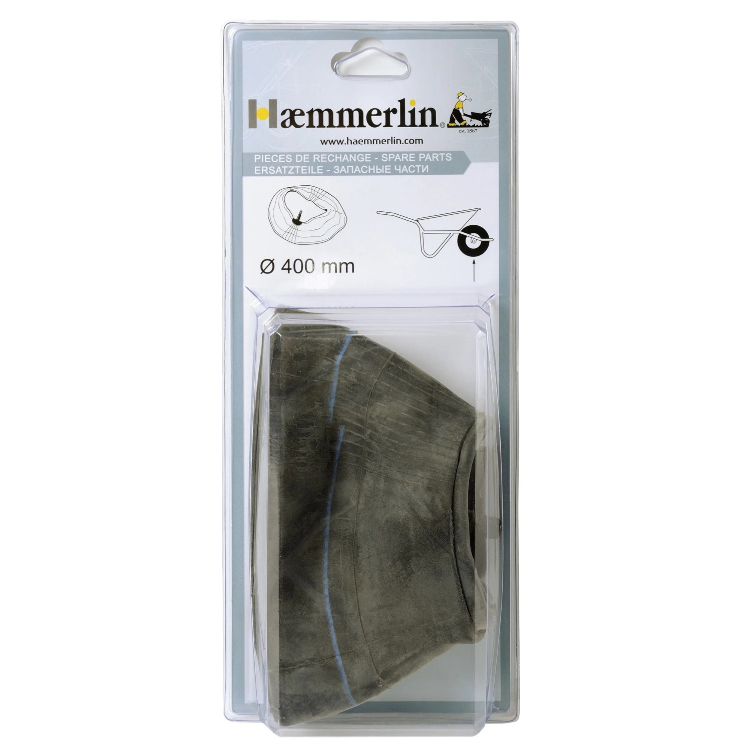 Produktbild von 2x Schubkarrenschlauch 4.80/4.00-8 – Gummischlauch Mit Gebogenem Ventil, Für Handwagen, Dollies & Rasenkarren