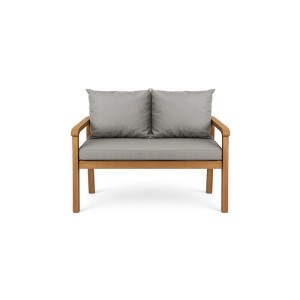 Graues Setgarden Bankkissen-Set für 2-Sitzer Gartenbank, bestehend aus Sitz- und Rückenkissen.