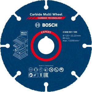 Bosch Expert Trennscheibe Carbide Multi Wheel, 125 mm. Zubehör für Winkelschleifer.