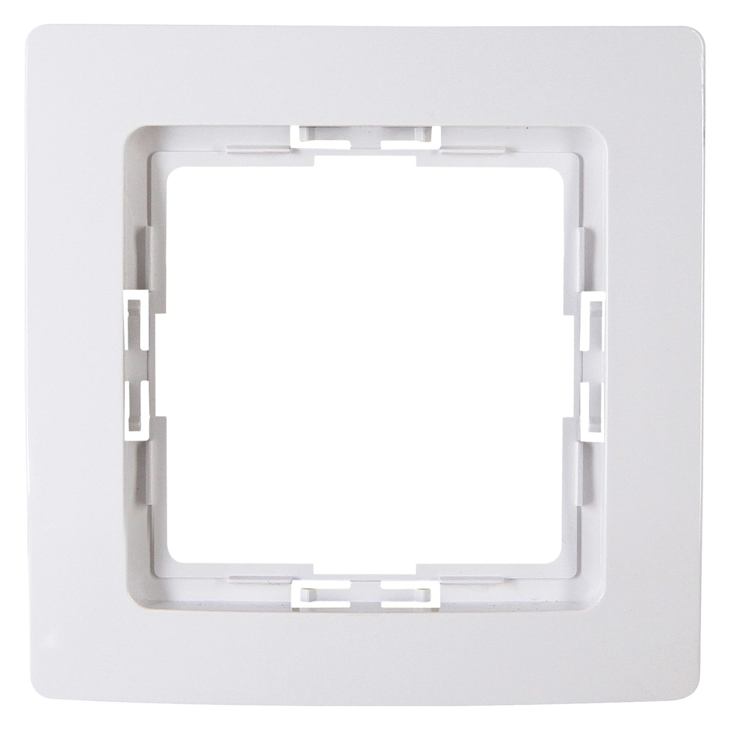 Doppel-Lichtschalter mit Kontrollleuchte grau mit Glas-Abdeckrahmen weiß