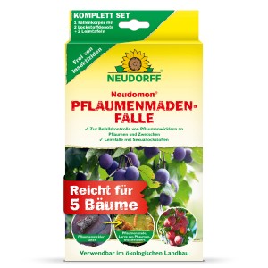 Neudorff Neudomon Pflaumenmadenfalle, Komplettset zur biologischen Schädlingsbekämpfung von Pflaumenwicklern.