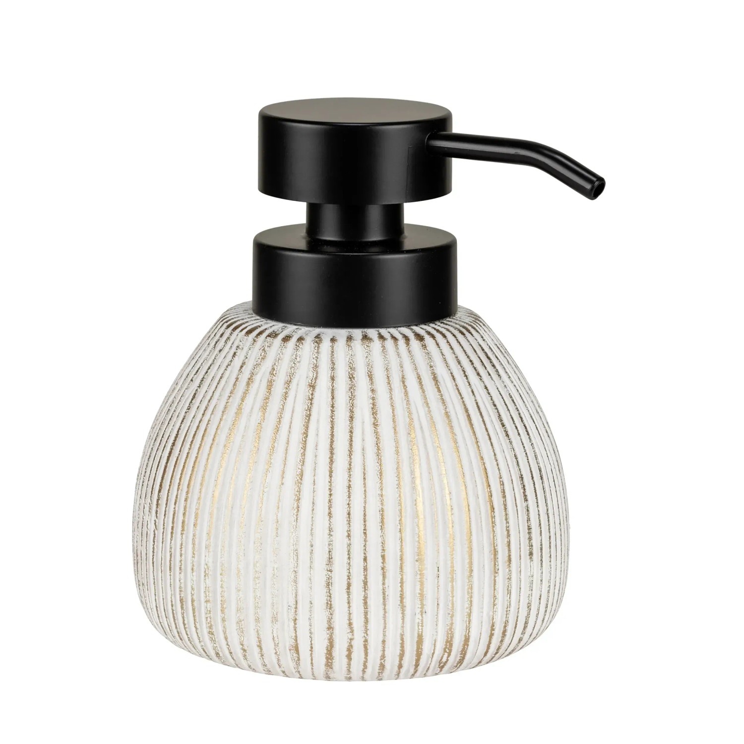 Wenko Seifenspender Pascoli, Keramik weiß-gold, 500ml.