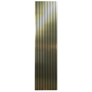 Kovalex Akustikpaneel in Gold mit feiner Holzlamellen-Optik zur Wandgestaltung.
