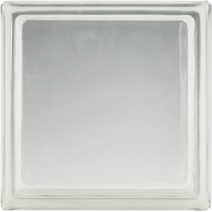Klarer Glasstein Vollsicht, 19x19x10 cm, für Innen- und Außenbereich.