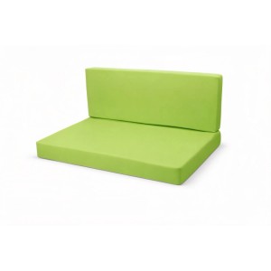 Setgarden Palettenkissen-Set, Lemon: Sitzkissen (120x50) & Rückenkissen (120x40) für Palettenmöbel.