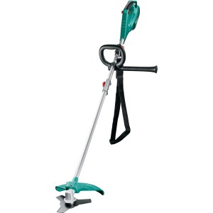 Bosch Elektro-Rasentrimmer AFS 23-37 mit Messer und Tragegurt.