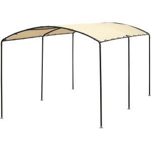 ShelterLogic Carport, 490x270x240 cm, Sand: Allzweck-Garage mit Stahlgestell und Polyethylen-Plane.