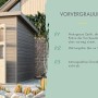 Karibu Gartenhaus Vellinge mit Anbaudach, vorvergraut, mit offenstehender Tür und Rasenmäher davor.