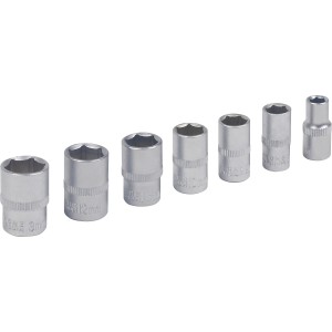 7-teiliger Steckschlüsselsatz Sechskant 1/4 Zoll für Schrauben und Muttern.