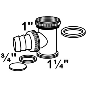 Kirchhoff Ablauf-T-Stück für Siphon, 41,9 mm (1 1/4), Chrom, zur Verbindung von zwei Ablaufleitungen.