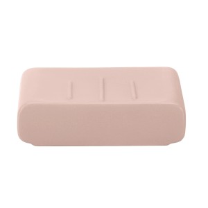 Kleine Wolke Cubic Seifenschale in Pastellrosa aus Steinzeug.