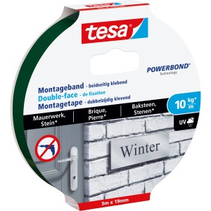Tesa Montageband für Mauerwerk und Stein 5 m