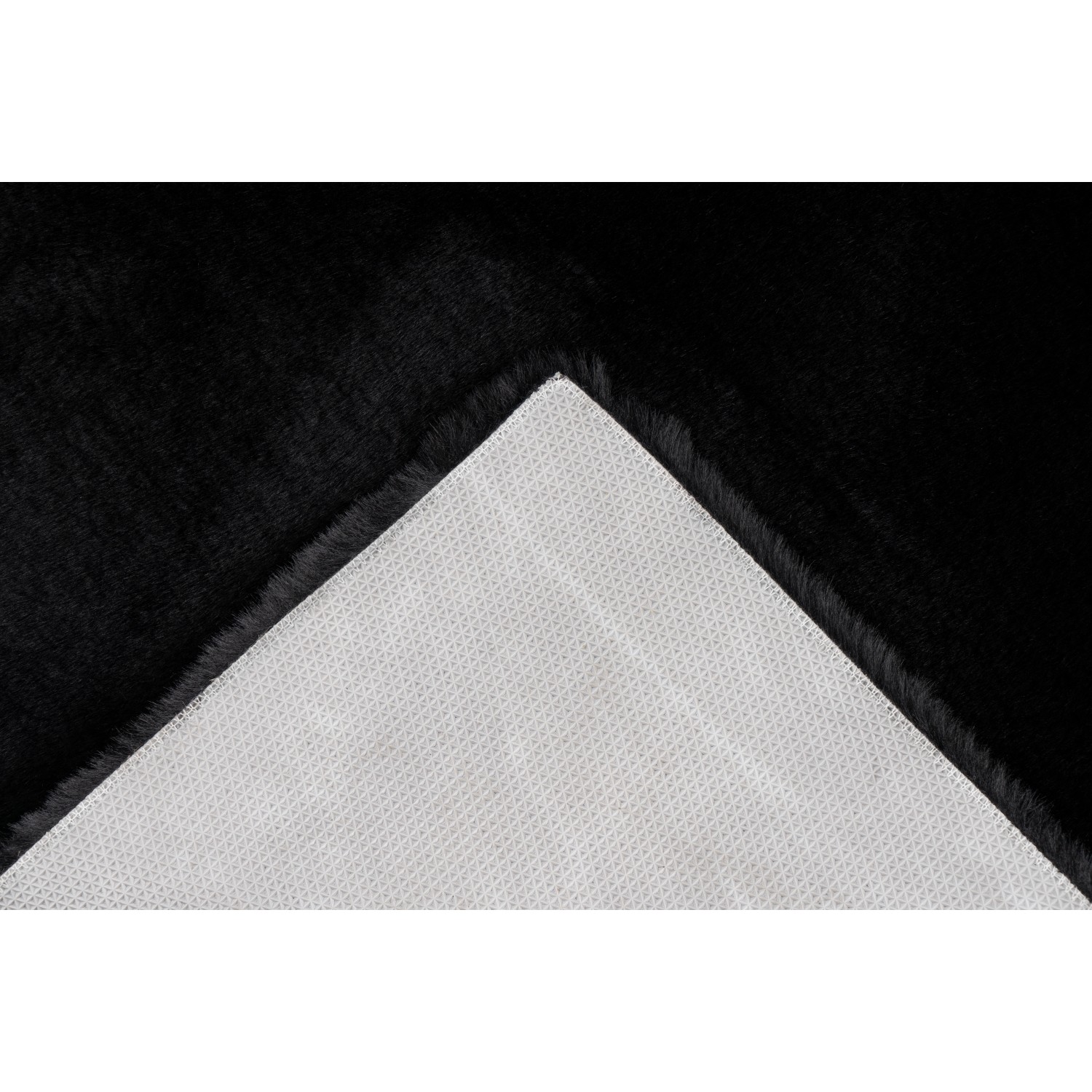 Schwarzer Lalee Badteppich Heaven (40x60 cm) mit rutschfester Rückseite.