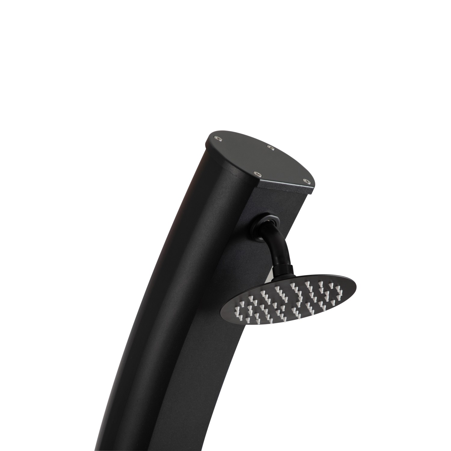 Schwarze Steinbach Solardusche Compact 25 l, Gartendusche mit Brausekopf.