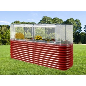 Vitavia Hochbeet-Abdeckung Basic 858 plus Erweiterung, schützt Pflanzen vor Schädlingen und Niederschlag.