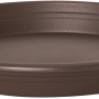 Brauner, runder Florus Untersetzer Universal, Ø 28 cm, für Pflanzen im Innen- und Außenbereich.