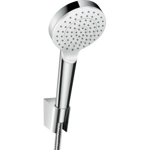 Hansgrohe Crometta Brauseset mit Halter und Schlauch, Weiß/Chrom.