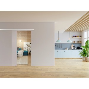 Novadoors Glasschiebetür Nova 504-1 mit Netzwerk-Design, 93,5x205,8 cm, ESG-Glas.