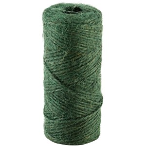 Rolle grüne Jute Gartenschnur, 70 m, für Gartenarbeiten und Dekoration.