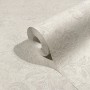 Rolle Marburg Vliestapete Habitat Ornament in Grau-Beige mit floralem Muster.