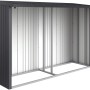 Biohort Rückwand für Woodstock 300 Kaminholzregal, dunkelgrau-metallic, Stahlblech.