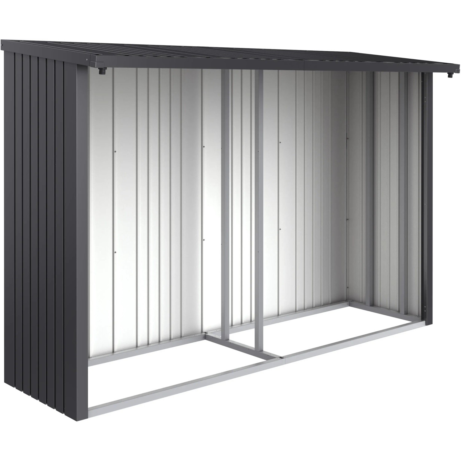 Biohort Rückwand für Woodstock 300 Kaminholzregal, dunkelgrau-metallic, Stahlblech.