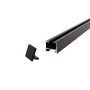 Deco-Raum Gardinenschiene nach Maß 1-Lauf Square Schwarz 210cm