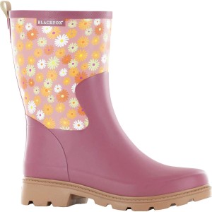 Blackfox Halbstiefel Lizia Rosa Gr. 37 für Gartenarbeit mit Blumenmuster.