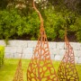 Ferrum Art Design Deko-Skulptur Blätter Gr. II, 135 cm, Edelrost, für den Garten.