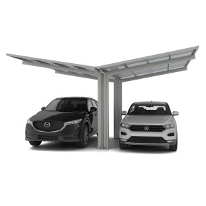 Ximax Carport Linea-60 Y-Ausführung Edelstahl-Look