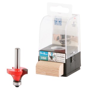LUX HM-Abrundfräser 31,8 mm mit 8 mm Schaft für saubere Holzbearbeitung.