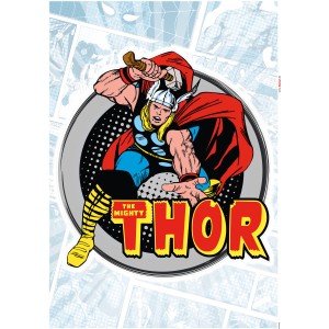 Komar Deko-Sticker Thor Classic, Wandtattoo mit Comic-Motiv des Marvel Superhelden.
