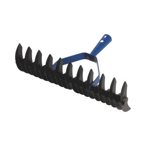 LUX Rasenlüfter Classic mit 21 Zinken und blauem Schraubsystem für die Bodenbearbeitung.