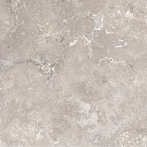 Graue, matte Bodenfliese aus Feinsteinzeug, 60x60 cm, mit Steinoptik für Innen- und Außenbereich.