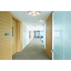 Moderne LED-Deckenleuchte Lucca von Näve, 31 cm, Edelstahl und Glas, spiralförmige LEDs.