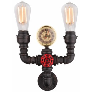 Globo Wandleuchte Bayuda Metall Glas