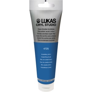 Tube Lukas Cryl Studio Premium Acrylfarbe, 125ml, Kobaltblau.