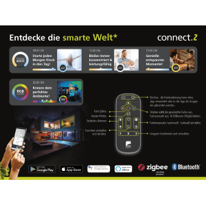 Produktbild der Eglo LED-Deckenleuchte Maltignano RGB/CCT mit App-Steuerung und Fernbedienung.