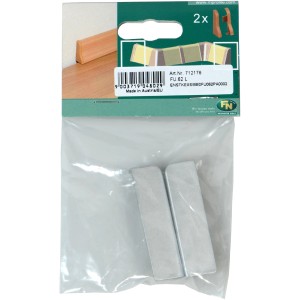 FN Neuhofer Endkappen FU062 Silber, 2er-Pack für Sockelleisten.