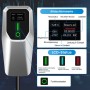 Junsun EV Ladegerät Typ 2, 22 kW, mit LCD-Display für Ladedaten und Statusanzeigen. Silbernes Gehäuse, 5m Kabel.