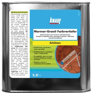 Knauf Marmor- & Granit-Farbvertiefer 2,5l Dose für intensivere Farben und Struktur von Natursteinen.