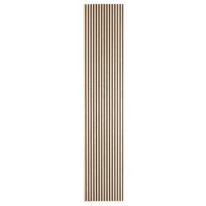 Akustikpaneel Esche, MDF schwarz, Filz schwarz, 60x240cm. Holzpaneel für Wand und Decke.